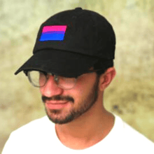 Load image into Gallery viewer, Bisexual Flag Baseball Hats in Black - The Awareness Company