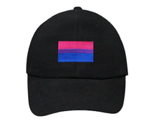 Load image into Gallery viewer, Bisexual Flag Baseball Hats in Black - The Awareness Company