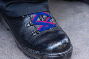 Bisexual Striped Shoe Laces - The Awareness Company