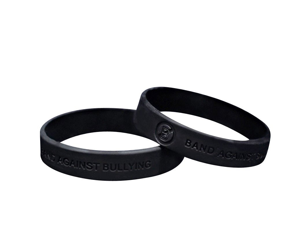 Black Band Against Bullying Silicone Bracelets - The Awareness Company