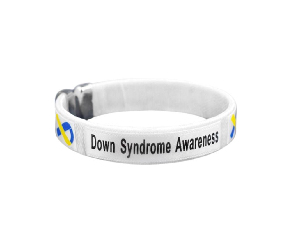 Blue & Yellow Ribbon Down Syndrome Awareness Bangle Bracelets - The Awareness Company