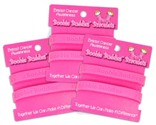 Load image into Gallery viewer, Boobie Buddies Breast Cancer Bracelets Cards - The Awareness Company