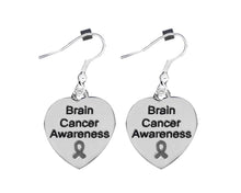 Load image into Gallery viewer, Brain Cancer Heart Earrings - The Awareness Company