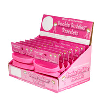 Load image into Gallery viewer, Breast Cancer Boobie Buddie Bracelet Counter Display (12 Cards) - The Awareness Company
