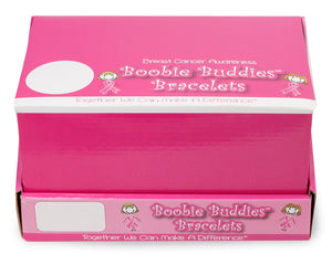 Breast Cancer Boobie Buddie Bracelet Counter Display (12 Cards) - The Awareness Company