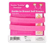 Load image into Gallery viewer, Breast Cancer Boobie Buddie Bracelet Counter Display (12 Cards) - The Awareness Company