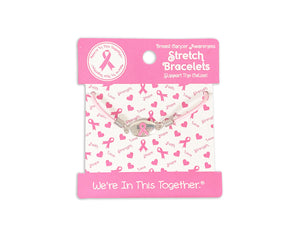 Pink Ribbon Stretch Bracelet Counter Display - Breast Cancer Awareness Displays - The Awareness Company