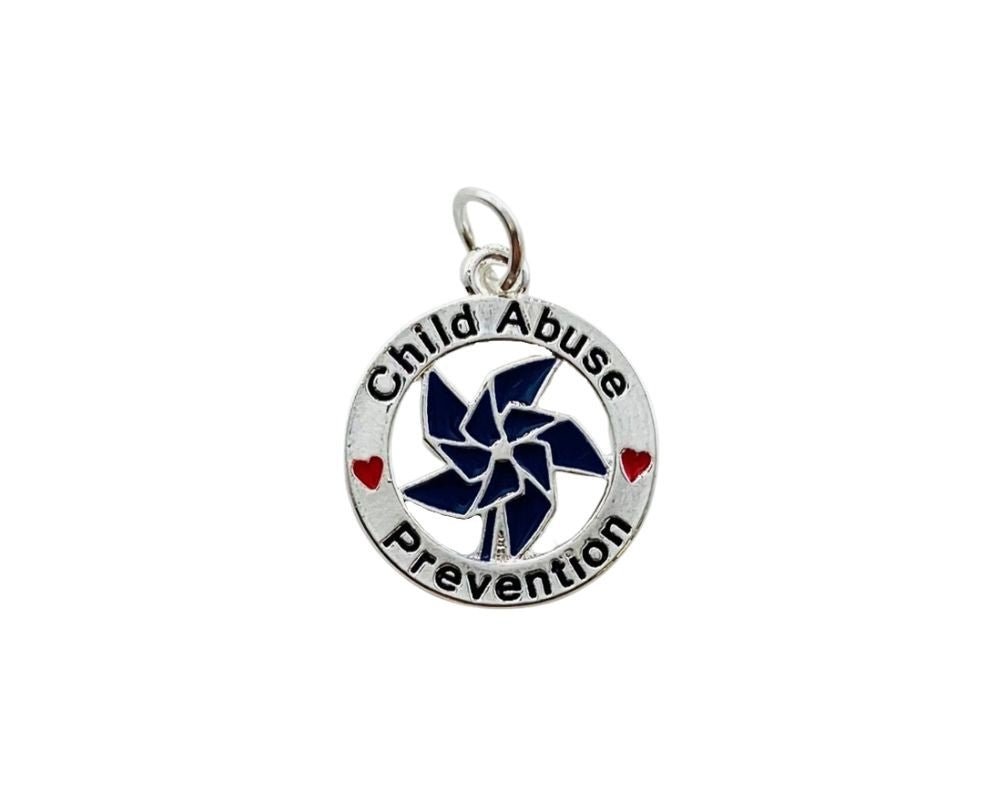 Child Abuse Prevention Blue Pinwheel Charms - The Awareness Company