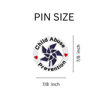 Load image into Gallery viewer, Child Abuse Prevention Blue Pinwheel Pins - The Awareness Company
