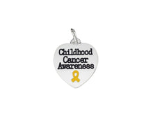 Load image into Gallery viewer, Childhood Cancer Awareness Heart Charms - The Awareness Company
