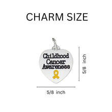 Load image into Gallery viewer, Childhood Cancer Awareness Heart Key Chains - The Awareness Company