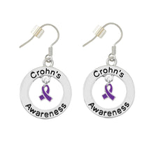 Load image into Gallery viewer, Crohn&#39;s Disease Awareness Hanging Earrings - The Awareness Company