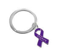 Load image into Gallery viewer, Crohn&#39;s Disease Awareness Ribbon Split Style Keychains - The Awareness Company