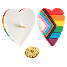 Load image into Gallery viewer, Daniel Quasar Flag Heart Silicone Pins - The Awareness Company