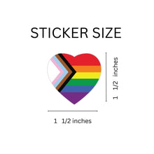 Load image into Gallery viewer, Daniel Quasar Flag Heart Stickers (250 per Roll) - The Awareness Company