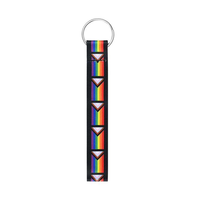 Daniel Quasar's "Progress Pride" Flag Lanyard Style Keychains - The Awareness Company