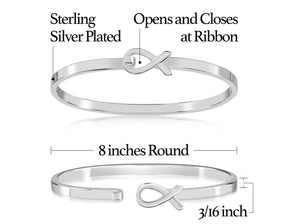 Elegant Cancer Awareness Bangle Bracelets - The Awareness Company