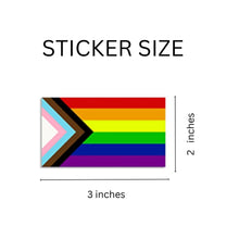 Load image into Gallery viewer, Extra Large Daniel Quasar Flag Stickers (250 per Roll) - The Awareness Company