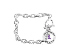 Load image into Gallery viewer, Bulk Circle Fibromyalgia Chunky Charm Bracelets - The Awareness Company