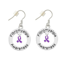 Load image into Gallery viewer, Fibromyalgia Awareness Hanging Earrings - The Awareness Company