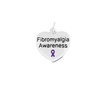 Load image into Gallery viewer, Fibromyalgia Awareness Heart Charm - The Awareness Company