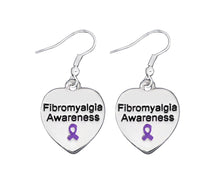 Load image into Gallery viewer, Fibromyalgia Awareness Heart Earrings - The Awareness Company