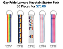 Load image into Gallery viewer, Gay Pride Lanyard Style Keychain Bundle (80 Pieces) - The Awareness Company
