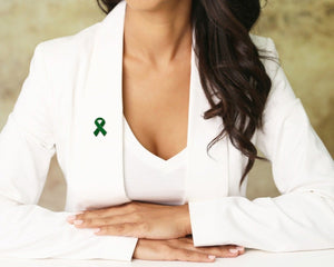 Green Ribbon Awareness Pins - The Awareness Company