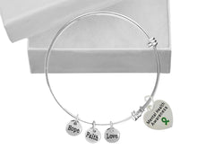 Load image into Gallery viewer, Green Ribbon Mental Health Retractable Charm Bracelets - The Awareness Company