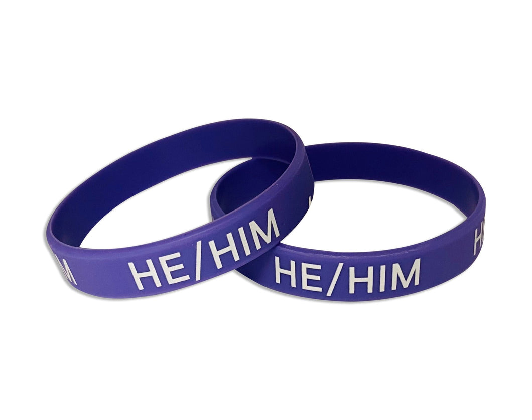 He Him Pronoun Silicone Bracelets - The Awareness Company