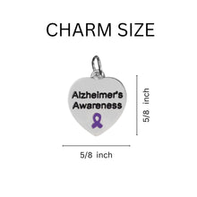 Load image into Gallery viewer, Heart Shaped Alzheimer&#39;s Awareness Hanging Charms - The Awareness Company