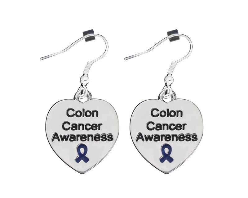 Heart Shaped Colon Cancer Awareness Earrings - The Awareness Company