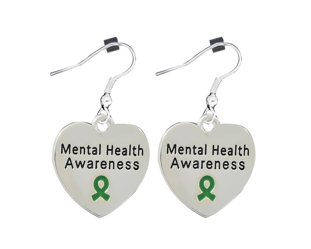 Heart Shaped Mental Health Earrings - The Awareness Company