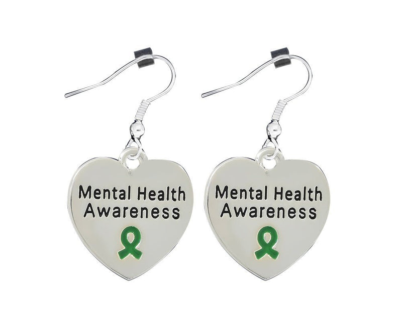 Heart Shaped Mental Health Earrings - The Awareness Company