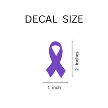 Load image into Gallery viewer, Small Die Cut Purple Ribbon Decals, Stickers