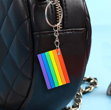 Load image into Gallery viewer, Rainbow Pride Flag Keychains, Cheap Gay Pride Gear for PRIDE Parades &amp; Events - The Awareness Company