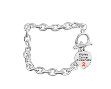 Load image into Gallery viewer, Kidney Cancer Awareness With Orange Ribbon Chunky Charm Bracelets - The Awareness Company