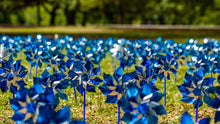 Load image into Gallery viewer, Large Blue Pinwheels for Child Abuse Prevention - The Awareness Company