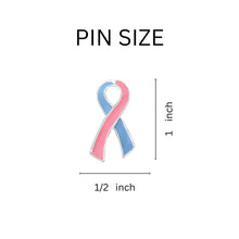 Load image into Gallery viewer, Large Flat Pink &amp; Blue Ribbon Pins - The Awareness Company