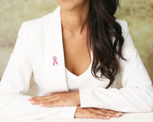 Load image into Gallery viewer, Large Flat Pink Ribbon Pins - The Awareness Company