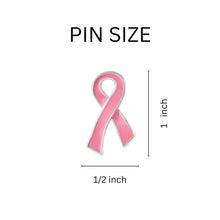 Load image into Gallery viewer, Large Flat Pink Ribbon Pins - The Awareness Company