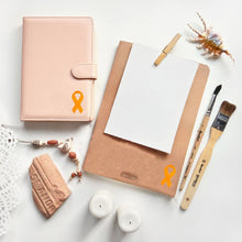 Load image into Gallery viewer, Large Orange Ribbon Stickers (250 per Roll) - The Awareness Company