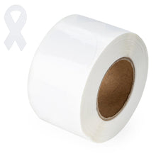 Load image into Gallery viewer, White Ribbon Stickers for Lung Cancer, Bone Cancer