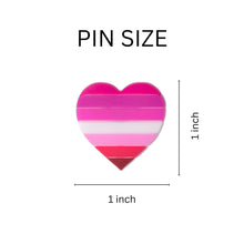 Load image into Gallery viewer, Lesbian Flag Heart Silicone Pins - The Awareness Company