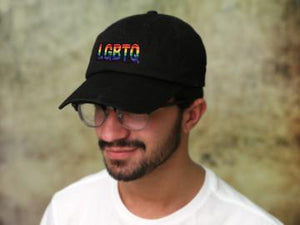 LGBTQ Rainbow Baseball Hats in Black - The Awareness Company