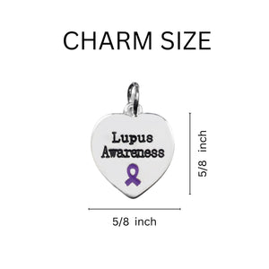 Lupus Awareness Purple Ribbon Partial Beaded Bracelets - The Awareness Company