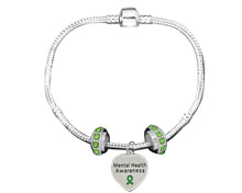 Load image into Gallery viewer, Mental Health Charm with Crystal Charms Bracelets - The Awareness Company
