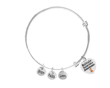 Load image into Gallery viewer, Multiple Sclerosis Awareness Heart Charm Retractable Bracelets - The Awareness Company