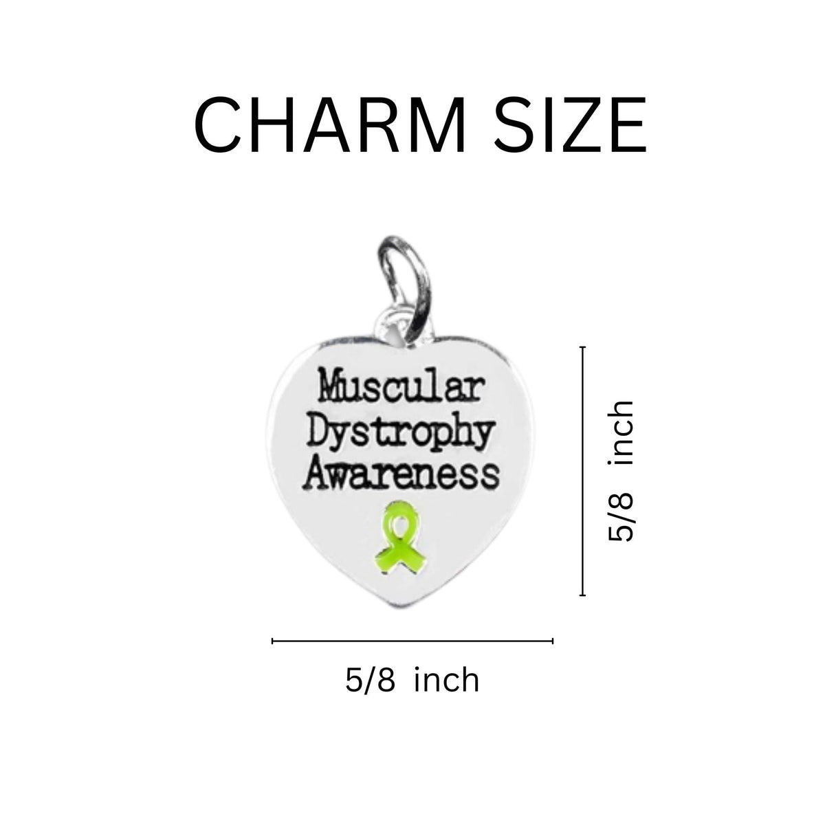 Mda Ribbon Bulk Muscular Dystrophy Awareness Heart Key Chains | Muscular Dystrophy ...