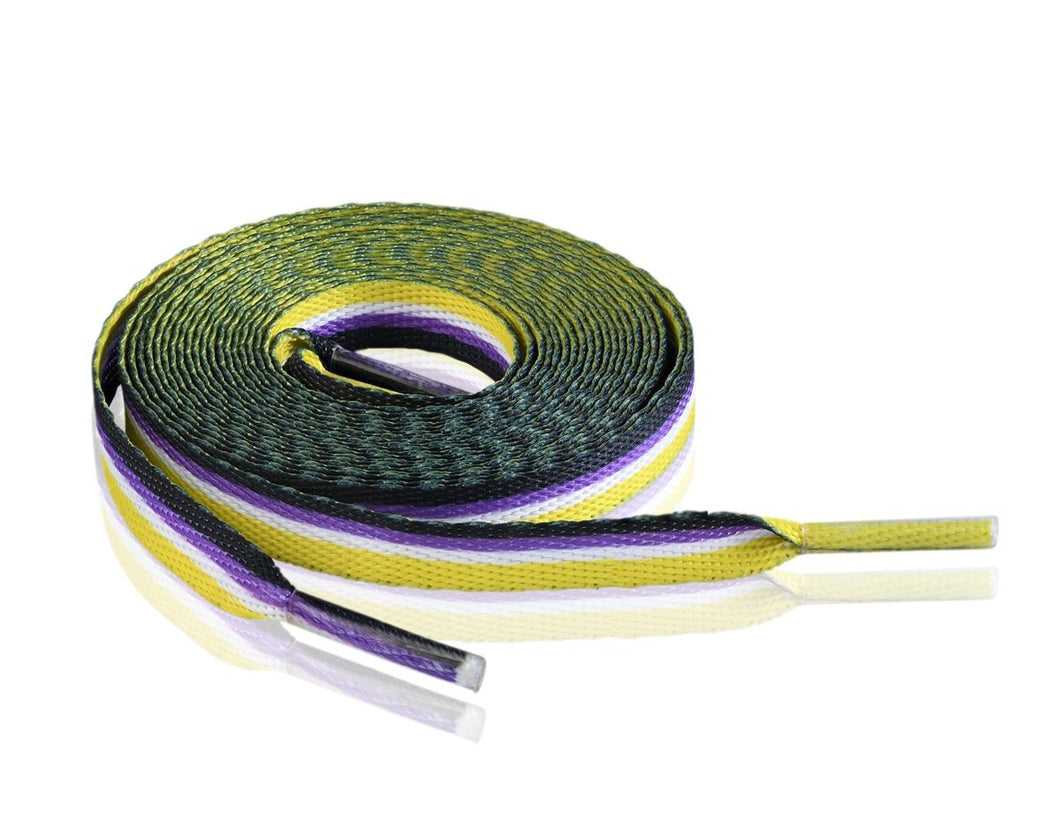 Nonbinary Flag Shoe Laces (1 Pair) - The Awareness Company